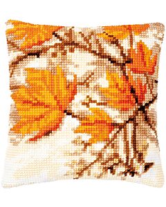 Borduurpakket kruissteekkussen herstbladeren van Vervaco pn-0188576