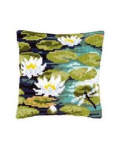 Borduurpakket kruissteekkussen waterlelies om te bordurenvan vervaco pn-0148217