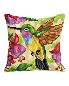 Borduurpakket kussenpakket Humming Bird orchidea 9013