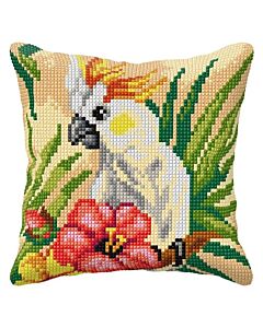 Borduurpakket kussenpakket Kaketoe orchidea 9573