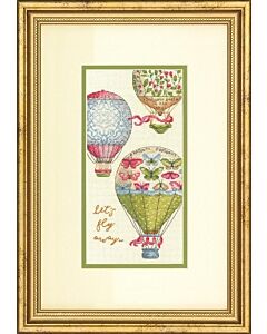 Borduurpakket  luchtballonnen om te borduren van Dimensions met telpatroon  70-65181