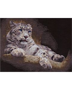 Borduurpakket  Snow Leopard met telpatroon PANNA 0918-j