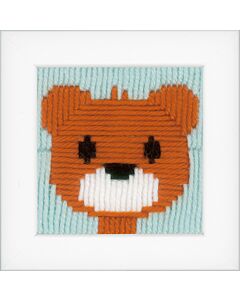 Borduurpakket spansteek beer voor kinderen om te borduren vervaco pn-0150650