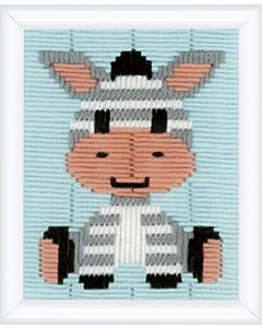 Borduurpakket spansteek zebra voor kinderen Vervaco pn-0148073