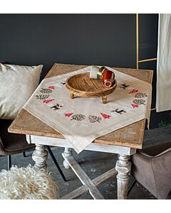 Borduurpakket tafelkleed winterlandschap met ster van Vervaco pn-0179557 