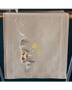 Borduurpakket tafelloper Winterlandschap met ster Vervaco pn-0180115 voorbedrukt