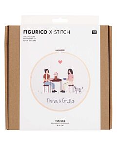 Borduurpakket teatime  van rico  Design 100115 incl borduurring