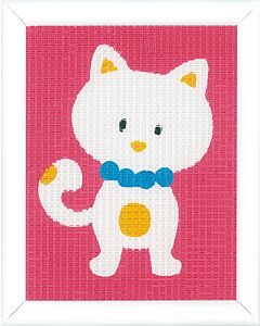 Borduurpakket voor kinderen leuk poesje van Vervaco pn-0156900