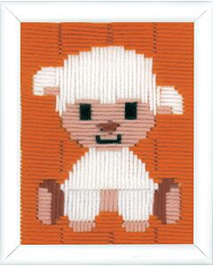 Borduurpakket voor kinderens lammetje van Vervaco PN-0155244