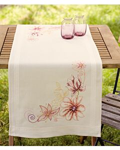 Borduurpakket voorbedrukte loper boeket met magnolia