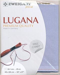 Borduurstof Lugana 25ct/10 draadjes per cm van Zweigart zacht lila 501 afm 48x68cm