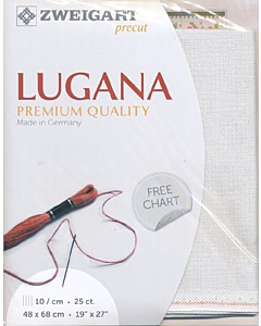 Borduurstof Lugana 25ct/10 draadjes per cm van Zweigart parel 7011 afm 48x68cm