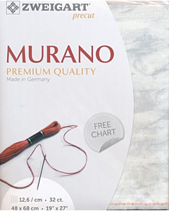 Borduurstof Murano 32counts/12.6 draadjes per cm kleur 7139 marmer grijs van Zweigart