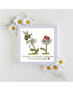 Bothy Threads borduurpakket liefde tussen de bij en lieveheersbeestje XETE5