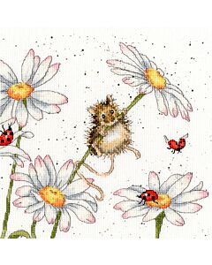 Bothy Threads borduurpakket muis tussen de margrieten XHD80 borduren