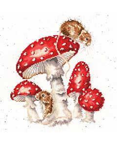 Bothy Threads borduurpakket muizen met paddestoelen XHD101 borduren