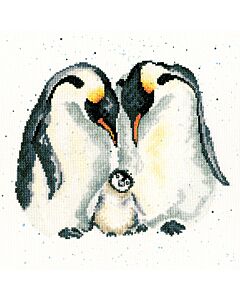 Bothy Threads borduurpakket Pingouin familie XHD87 borduren