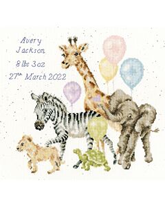 Bothy Threads borduurpakket welkom op de wereld XHD102 geboorte tegel borduren