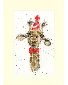 Bothy Threads wenskaarten giraffe met hoedje XGC30 bordure