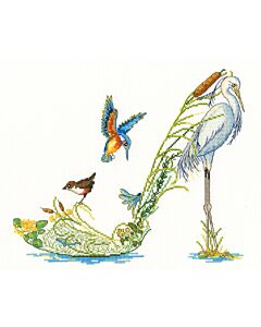 Bothy Threads borduurpakket Along the Riverbank XSK2 borduren.