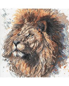 Bree Merryn borduurpakket Lex the Lion met telpatroon.