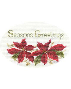 Bothy Threads borduurpakket kerstkaart Seizoens groeten CDX02 telpatroon