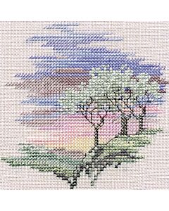 Bothy Threads borduurpakket frosty trees MIN09 telpatroon