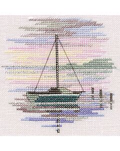 Bothy Threads borduurpakket sailing boat MIN11 telpatroon