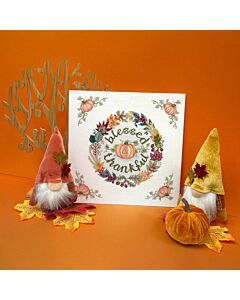 Bothy Threads vrijborduurpakket blessed and thankful ECA3 voorbedrukt