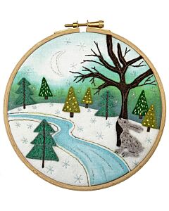 Bothy Threads borduurpakket met vilt Onder het maanlicht EFE3 voorbedrukt