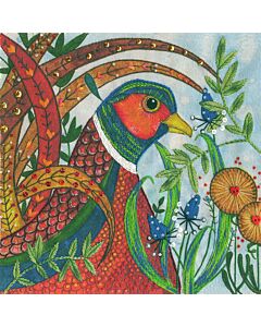 Bothy Threads vrij borduurpakket Flights of Fancy: Pheasant ELH02 voorbedrukt