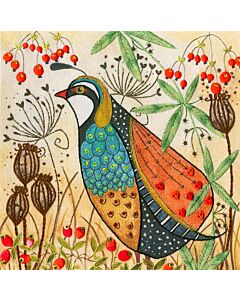 Bothy Threads vrij borduurpakket Linda Hoskin - Partridge  ELH03 voorbedrukt.