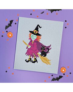 Bothy Threads kids borduurpakket spooky - heks JUMP5 telpatroon.