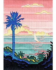 Bothy Threads English Riviera - Zonsondergang LSBE1 voorbedrukt in platsteek boduren