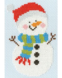 Bothy Threads kids borduurpakket Merry - Sneeuwpop SKIP6 telpatroon