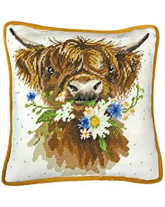 Borduurpakket kruissteekkussen Daisy Coo van Bothy Threads thd42 in Petit Point (halve kruissteek)