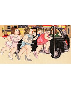 Borduurpakket Beryl Cook - Taxi!  Bothy Threads XBC8