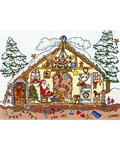Bothy Threads borduurpakket Kersthuis XCT32 telpatroon