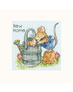 Bothy Threads wenskaarten Twist And Sprout   cavia XMAS58 borduren