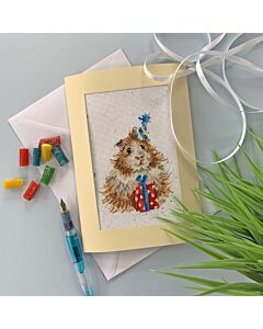 Bothy Threads borduurpakket wenskaart party hamster XGC38 telpatroon