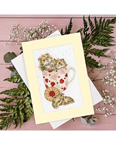 Bothy Threads borduurpakket wenskaart Hammy de hamsters XGC44 telpatroon, ook is er een bijpassende needle minder verkrijgbaar!