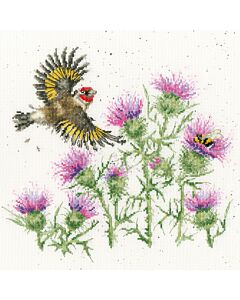 Bothy Threads borduurpakket Feathers and thistles XHD133 telpatroon
