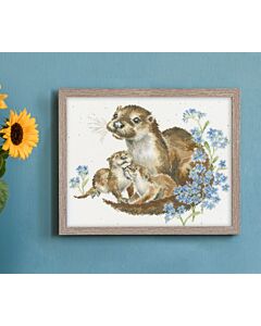 Bothy Threads borduurpakket Otter-ly adorable XHD141 telpatroon