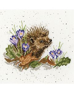 Borduurpakket egel met crocussen van Bothy Threads XHD51