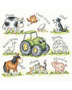 Bothy Threads borduurpakket Boerderij Vriendjes XKG11 telpatroon