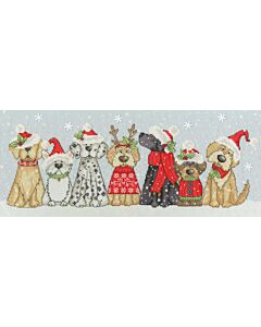 Bothy Threads borduurpakket Kerst honden XKTB10 telpatroon