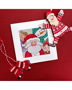 Bothy Threads borduurpakket wenskaart jolly times XMAS72 telpatroon