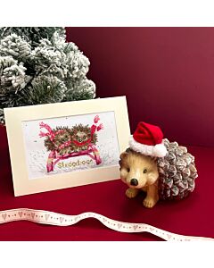 Bothy Threads borduurpakket wenskaart sledgehogs XMAS76 telpatroon