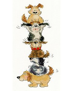 Borduurpakket top dog van Borty Treads  XMS28