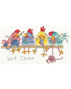 Bothy Threads borduurpakket Knit Chicks XMS40 telpatroon.
